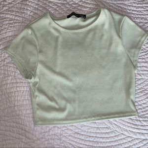 Boohoo green crop top
